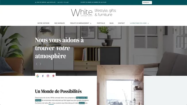 Highlight physical store and services